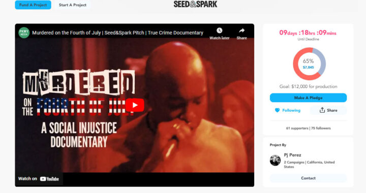 Murdered on the Fourth of July campaign page at 65 percent funded