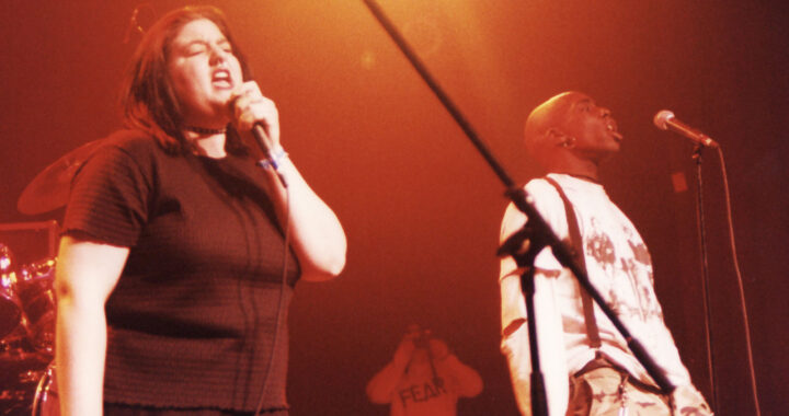 Leslie LeGere and Lin Newborn on stage